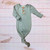 Finn Ribbed Baby Gown (Sage)