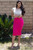 Sweet Simplicity Midi Pencil Skirt Fuchsia