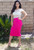 Sweet Simplicity Midi Pencil Skirt Fuchsia