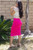 Sweet Simplicity Midi Pencil Skirt Fuchsia