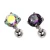 316L Stainless Steel Prong Set Iridescent Cubic Cartilage Earring