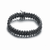 Collette Z Black-plated Sterling Silver Black Cubic Zirconia 5 Row Tennis Bracelet
