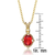 Collette Z Gold Plated Sterling Silver Cubic Zirconia Fire Pendant