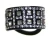 Crystal Stone Square Black Elastic Ponytail Holder