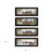 Homeroots Home Decor Set Of Four Seasons on the Farm Black Framed Print Wall Art, Black, 9 x 21 x 1 Inches