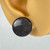 Medium - Iron Earth - Handmade Stud Wooden Earrings - Minimalistic Circle