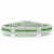 Collette Z Sterling Silver Clear and Green Cubic Zirocnia Stripe Bracelet