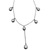 Collette Z Sterling Silver Cubic Zirconia Pear-cut Station Necklace