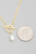 Toggle Chain Pearl Charm Necklace