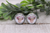 Floral Highland Cow on White || Glass Stud Earrings || Hypoallergenic