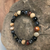 Jasper, Obsidian & Larvikite Bead Bracelet