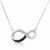 Collette Z Sterling Silver Black Cubic Zirconia Infinity Necklace