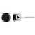 14 Karat White Gold 4 Carat Total Diamond Weight Blac Karat Diamond Screw-Bac Karat Bezel-Set Solitaire Bezel Earrings 