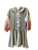 Hooded Hacci Color Block Dress Chevron Detail