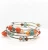 Wrap Bracelets-Monica In Coral And Turquoise Mix