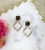 Leopard Glitter Stud and Gold Pendant Stud/Post Earrings