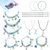 66Pcs Charm Bracelet Making Kit