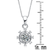 Collette Z Sterling Silver Cubic Zirconia Round Spiked Necklace