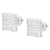 10 Karat White Gold 2 Carat Total Diamond Weight Princess-Cut Composite Diamond Stud Earring 
