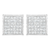 10 Karat White Gold 2 Carat Total Diamond Weight Princess-Cut Composite Diamond Stud Earring 