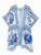 Floral Butterfly Bird Border-Accent Kimono