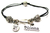 Nonna Pewter Beaded Black Cord Bracelet