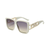 Large Frame and Lens with Gold Chain Accent Arms
