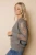 V Neck Hollow-out Sweater with Lace Sleeves