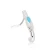 316L Stainless Steel Aqua Feather L Bend Half Nose Hoop