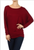 Long Sleeve Dolman Basic Tunic Top Burgundy
