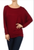 Long Sleeve Dolman Basic Tunic Top Burgundy