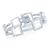 Collette Z Sterling Silver Cubic Zirocnia Open Square Link Bracelet
