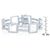 Collette Z Sterling Silver Cubic Zirocnia Open Square Link Bracelet