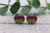 Rainbow Leopard || Glass Stud Earrings || Hypoallergenic