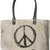 Peace Sign Recycled Military Tent Market Tote