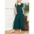 Solid Short Sleeve V Neck Jumpsuit with Low Back