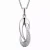 Collette Z Sterling Silver Clear Cubic Zirconia Overlap Necklace
