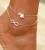 Boho Infinity Double Chain Initial Anklet Ankle Bracelet