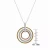 Collette Z Gold Overlay Cubic Zirconia Three Halo Necklace