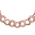 Collete Z Cubic Zirconia Rose Plated Silver Round Circle Link Necklace