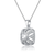 Collette Z Sterling Silver Cubic Zirconia Multi-Slit  Necklace