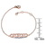 Collette Z Sterling Silver Rose-plated Cubic Zirconia Bracelet