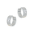 MILAN SMALL SILVER RIDGED HOOP EARRINGS