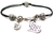 In Memory Of My Brother Pewter Beaded Black Cord Bracelet