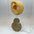 Large - Whole Wheat Stain Cut out Circle Handmade Wooden Earrings Geometric