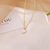 Love Heart Doublesided Dripping Oil Necklace 