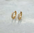 NADINE GOLD PAVE HUGGIE HOOP EARRINGS