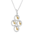 14 Karat Two- Toned Gold 2/5 Carat Total Diamond Weight Round Diamond Pendant Necklace 