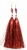 Christmas- Long Red Tinsel Tassel Earrings