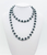 32" Gunmetal Glass Pearl Beaded Necklace